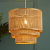 Image de Searchlight Suspension Astaria, couleur bois, bambou, Ø 40 cm, E27