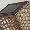 Image de Searchlight Luminaire de terrasse LED solaire Marcjanna, brun, rotin, 47 cm