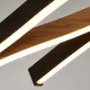 Image de Searchlight Suspension LED Swirl noire/bois