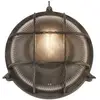 Image de Searchlight Lampe hublot Porto rond, noir-argent