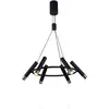 Image de Searchlight Suspension Elegance à 6 lampes noire