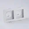 Image de Searchlight Luminaire encastrable Grid Two, 2 lampes, blanc, 18,5x10 cm, aluminium, GU10