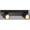 Image de Searchlight Plafonnier Spotlight, noir, à 2 lampes, aluminium, GU10