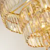 Image de Searchlight Suspension Empire, laiton, 5 lampes, verre cristal