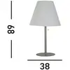 Image de Searchlight Lampe de table LED solaire Venice I, IP44, blanc/argent