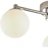 Image de Searchlight Plafonnier Tiberius, chrome/givré, verre, 3 lampes, G9