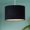 Image de Searchlight Suspension Mersana, Ø 30 cm, bleu foncé, velours, E27