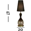 Image de Searchlight Lampe de table Marakesh noir/gris fumé hauteur 67 cm textile/verre