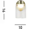 Image de Searchlight Applique murale LED Highball, couleur laiton, IP44, verre