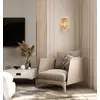 Image de Searchlight Applique murale Empire, laiton/ambre, verre cristal, acier, IP44