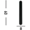 Image de Searchlight Applique d'extérieur LED Bordo Oval, hauteur 60 cm, noir, aluminium