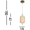 Image de Searchlight Suspension LED Capsule, laiton, fer, acrylique