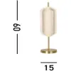 Image de Searchlight Lampe de table LED Capsule, laiton, fer, acrylique