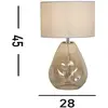 Image de Searchlight Lampe à poser Devon, blanc/crème, hauteur 44,5 cm, textile/verre
