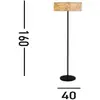 Image de Searchlight Lampe sur pied Isla, Ø 40 cm, marron, beige, bambou, acier