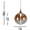 Image de Searchlight Suspension LED Alchemy, à 1 lampe, noir, ambre, verre