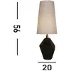 Image de Searchlight Lampe à poser Apex blanc/noir hauteur 55,5 cm textile/résine synthétique