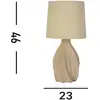 Image de Searchlight Lampe à poser Twist, beige, hauteur 46 cm, textile/céramique