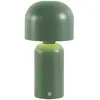 Image de Searchlight Lampe à poser LED rechargeable Niko, vert olive Hauteur 26 cm, métal Variateur