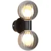 Image de Searchlight Applique murale pour salle de bain Lumisphere, noir/gris fumé Hauteur 28 cm 2