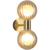 Image de Searchlight Applique murale pour salle de bain Lumisphere, crème/laiton, hauteur 28 cm, à 2