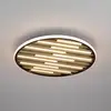 Image de Searchlight Plafonnier LED Equalise, Ø 49 cm, noir/marron clair, métal