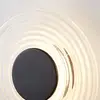 Image de Searchlight Applique murale LED Cleo, transparente/noir mat, Ø 30 cm, verre