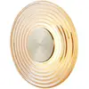 Image de Searchlight Applique murale LED Cleo, couleur ambre/laiton, Ø 30 cm, verre
