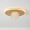 Image de Searchlight Plafonnier LED Deluge, couleur or, Ø 32 cm, métal/acrylique