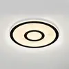Image de Searchlight Plafonnier LED Roundel, blanc/noir, Ø 35 cm, fer/acrylique