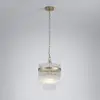 Image de Searchlight Suspension Lara, Ø 26 cm, dorée/transparente, verre/métal