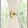 Image de Searchlight Applique murale LED pour salle de bain Aberdeen, hauteur 34 cm, couleur laiton,