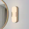 Image de Searchlight Applique murale LED pour salle de bain Opaline Hauteur 35 cm dorée Métal/résine