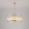 Image de Searchlight Suspension Lara, Ø 55 cm, doré/transparent, verre/métal