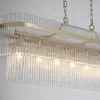 Image de Searchlight Suspension Lara, longueur 98 cm, doré/transparent, verre/métal