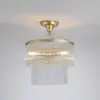 Image de Searchlight Plafonnier Lara, Ø 35 cm, doré/transparent, verre/métal