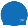 Image de Speedo Junior Plain Moulded Silicone Swimming Cap | Dry Hair | Kids Swim, Blue/Blue, One Size