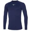 Image de Mizuno Core Long Sleeve Underwear T-Shirt à Manches Longues pour Homme S Marine/Blanc (Navy/White)