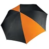 Image de Kimood - Parapluie canne à ouverture automatique - Adulte unisexe (Taille unique) (Noir/Orange)