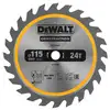 Image de Lame de scie circulaire sans fil DEWALT DT20420-QZ Carbure Construction Ø115x9,5mm, 24 dents