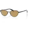 Image de Superdry SDS 5002 Women's Sunglasses 204 Gloss Black/Brown With Gold Flash Mirror