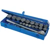 Image de Silverline - Coffret clés et douilles métriques 3/4", 21 pcs (633663), Argent