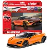 Image de Kit de démarrage AIRFIX - - A55006 McLaren 765LT - Maquette de voiture en plastique pour adultes et enfants de 8 ans et plus, Le kit comprend des décalcomanies, des peintures acryliques Humbrol