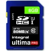 Image de Integral SDHC 8 Go Carte Mémoire UltimaPro CL10 80 MB/s