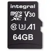 Image de Carte Mémoire 64 Go microSDxC Premium Haute Vitesse jusqu'à 100 Mo/s en Lecture, 45 Mo/s en Ecriture, V30 UHS-I U3 + Adaptateur SD, by Integral Memory, by Integral Memory