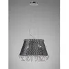 Image de Suspension Lanzo 4 Ampoules chrome noir/cristal en occasion ou reconditionné