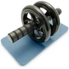 Image de CampTeck U6665 Roue Abdominaux Duo Ab Wheel Roller Exercices Abdominale avec Tapis Genoux Poignées avec Mousse Confortable, Idéal pour Fitness, Abdos - Noir
