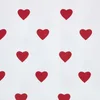 Image de HOMESCAPES   Tissu en Pur Coton   Petits Coeurs   Rouge   150 cm Largeur   Imprimé - Approprié pour la Fabrication des Rideaux et des Tapis et Tissus d’Ameublement
