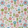 Image de HOMESCAPES Tissu imprimé Fleurs rétro en coton, Tissu au mètre 100x150 cm, Tissu d’ameublement pour décoration DIY Patchwork couture