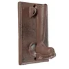 Image de HOMESCAPES - Heurtoir de Porte Marron en Fonte Style Ancien   Forme Botte